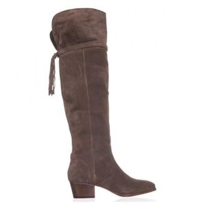 Frye Over The Knee Suede Clara Tassel Boots